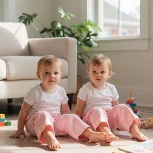 Old Navy Baby Light Pink Pants For Twins Size 18-24mths 2 pairs